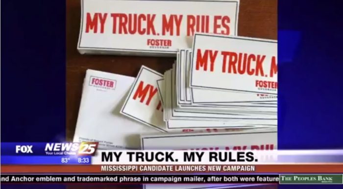 Mississippi gubernatorial candidate Robert Foster launches new bumper sticker campaign. 