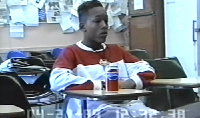 A scene from Korey Wise's 1989 video statement. He was 16.