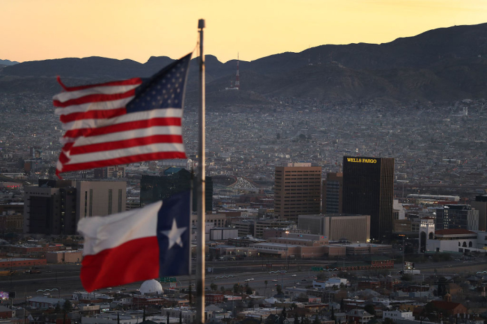 The skyline of El Paso and Ciudad Juarez, Mexico, is seen on January 19, 2019, in El Paso, Texas. 