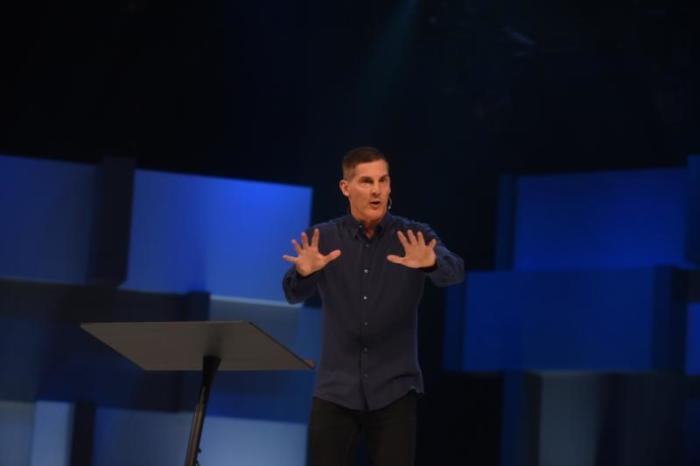 Life. Church pastor Craig Groeschel speaks at the Global Leadership Summit on August 8, 2019
