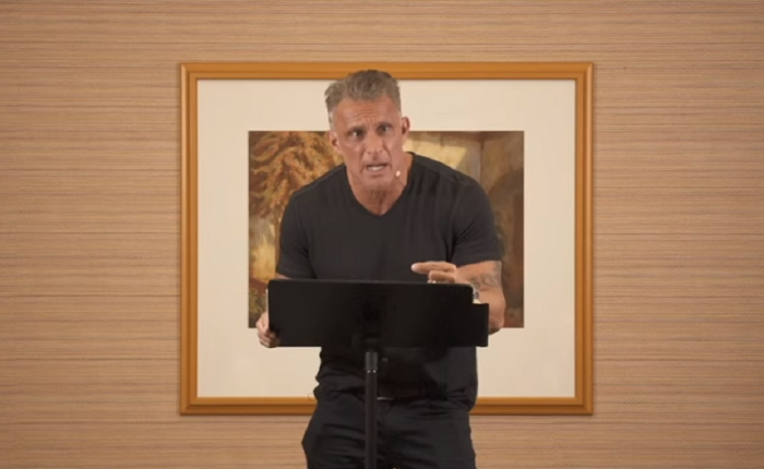 Billy Graham's grandson, Pastor Tullian Tchividjian preaches to a gathering of The Sanctuary church in Palm Beach Gardens, Fla., on Sunday August 18, 2019.