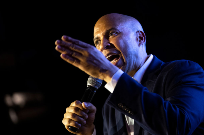 Democratic presidential candidate, Sen. Cory Booker, D-N.J., speaks at a campaign fundraising event at the nightclub Slate in the Flatiron District August 12, 2019 in New York City.