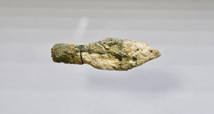 This Scythian type arrowhead was found on Mount Zion in Jerusalem, 2019.