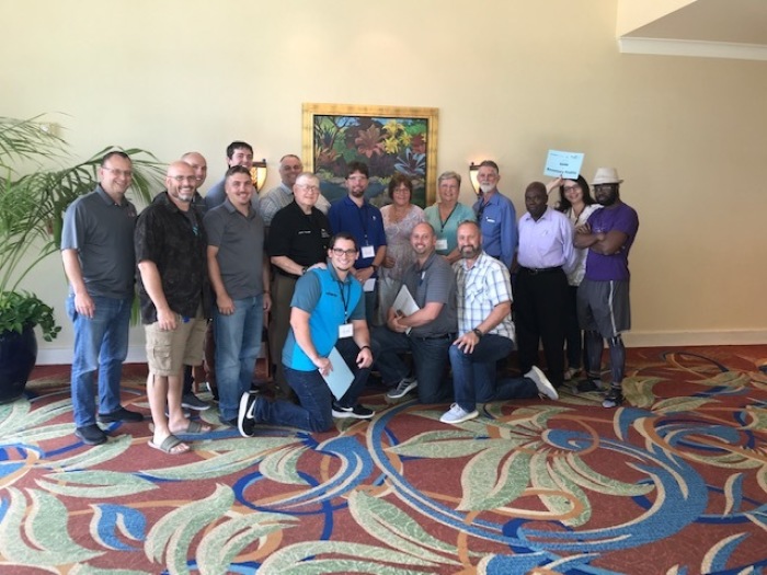 A group of pastors participating in the Wesleyan Church's Thrive Financial Initiative in Florida pose for a photo. 