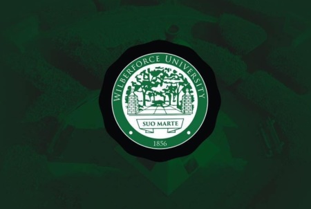 The logo of Wilberforce University, based in Ohio. 