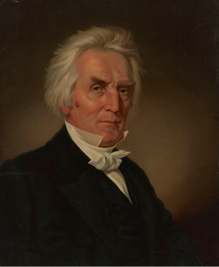 A portrait of Alexander Campbell (1788-1866), an Irish-American faith leader who helped found the Disciples of Christ.