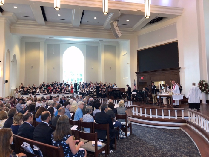 One of the two consecration services held at The Falls Church Anglican's new sanctuary in Falls Church, Virginia on Sunday, Sept. 8, 2019.