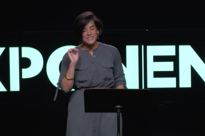 Keri Ladouceur, a Pastor at Vineyard Christian Church, speaks at the Exponential Conference in Washington, D.C. on September 9, 2019.