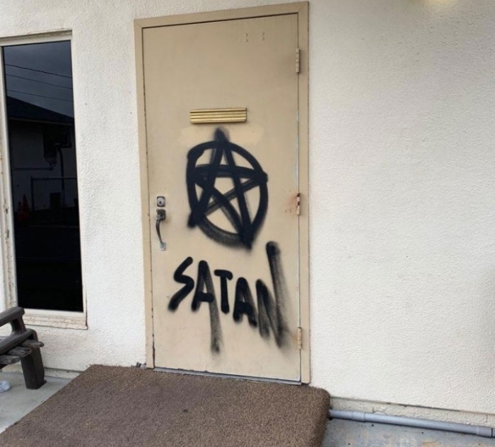 South Bay Pentecostal Church of Chula Vista, California, was vandalized on Sept. 7, 2019, reportedly because of the church's open opposition to a drag queen story hour event at a local public library. 