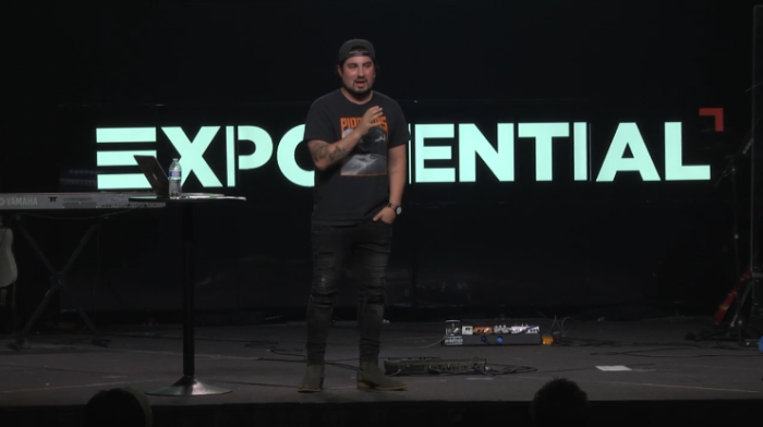 Author Grant Skeldon speaks at the Exponential conference in Washington, D.C. on Tuesday, September 10, 2019.