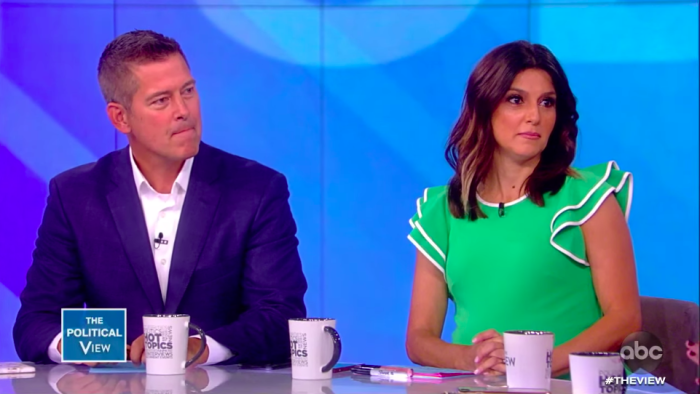 Republican Wisconsin Representative Sean Duffy and his wife, Rachel Campos-Duffy, appear on 'The View.'