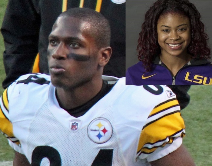 New England Patriots wide receiver Antonio Brown 31, and his rape accuser Britney Taylor (inset) a personal trainer and former gymnast.