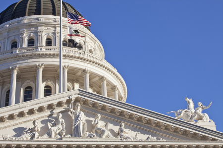 California state capitol building in Sacramento, California.