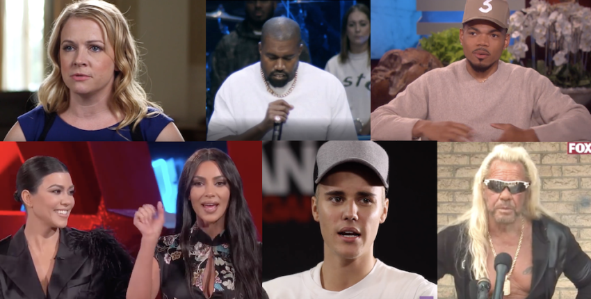 Celebrities sharing their faith