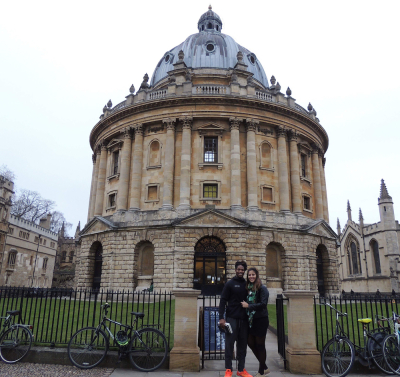 Caylin Moore and his wife Paola at Oxford University