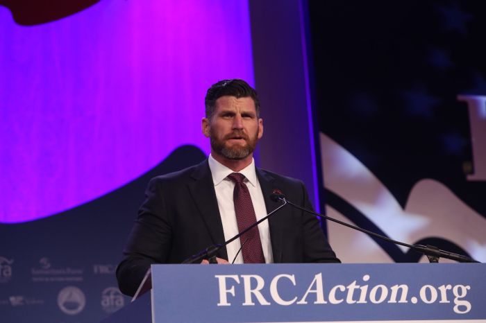 Ed Graham, assistant to the Vice President of Samaritan's Purse, speaks at the Values Voter Summit in Washington, D.C., on October 12, 2019. 