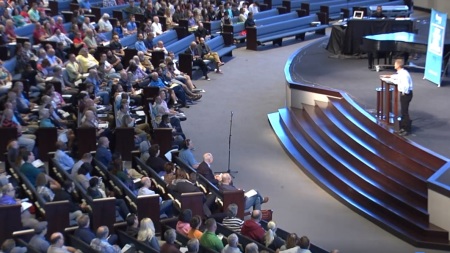 Apologist Chip Ingram giving remarks at Southern Evangelical Seminary's 26th annual National Conference on Christian Apologetics, held Oct. 11-12, 2019 at Calvary Church in Charlotte, North Carolina.