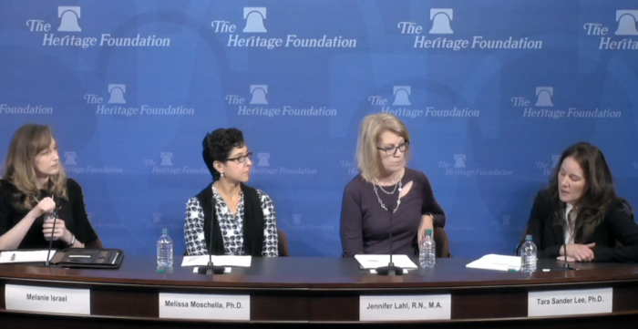 Bioethicists speak at the Heritage Foundation on Thursday Oct. 10, 2019 about what it means to be human and why bioethics matters. 