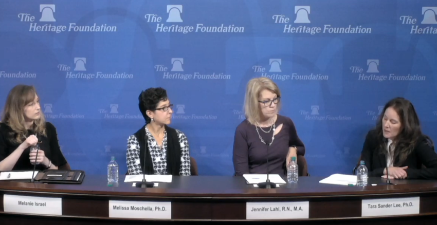 Bioethicists speak at the Heritage Foundation on Thursday Oct. 10, 2019 about what it means to be human and why bioethics matters.