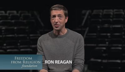 Ron Reagan speaks in an ad for Freedom From Religion Foundation