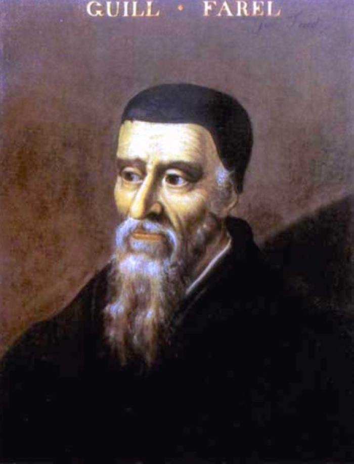 Guillaume Farel (1489-1565), a French Protestant Reformation preacher and writer who was a contemporary of John Calvin. 