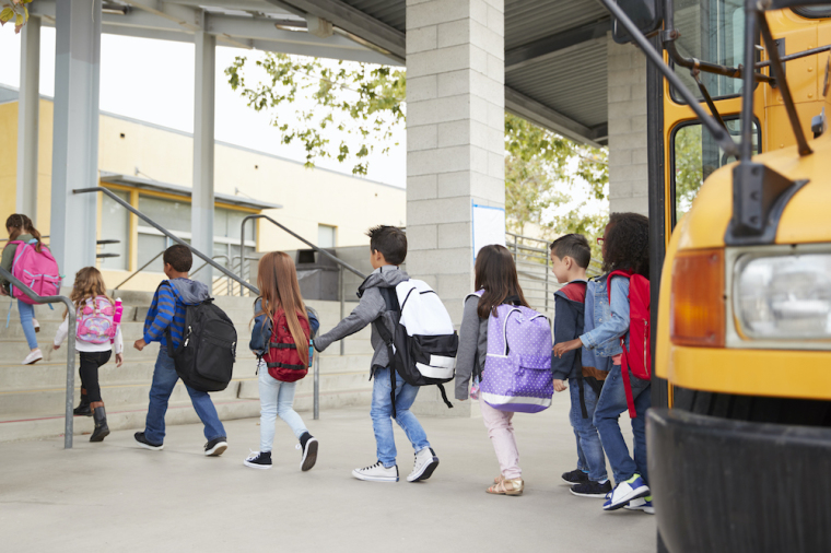 students, children, school bus