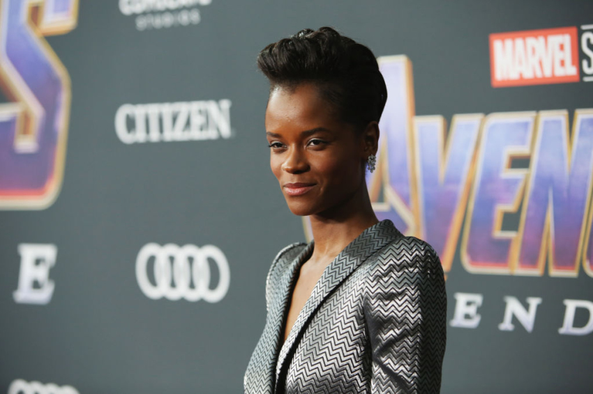 Letitia Wright attends the Los Angeles World Premiere of Marvel Studios' 