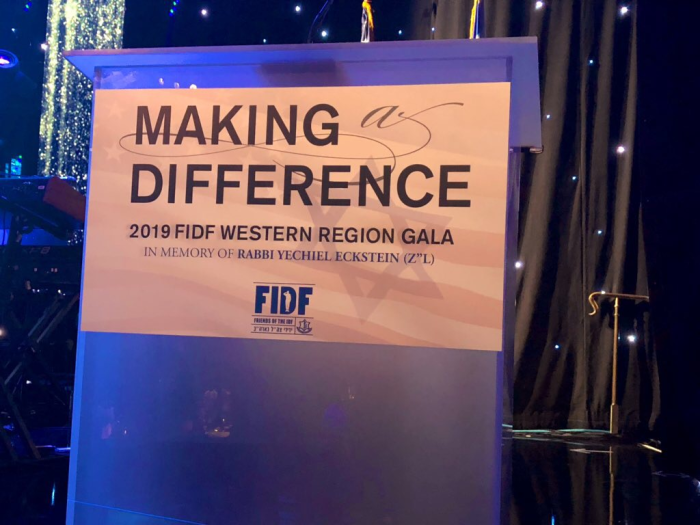 Rabbi Yechiel Eckstein was honored at The 2019 Friends of the Israel Defense Forces Western Gala in Beverly Hill, California on Nov. 7. 2019.