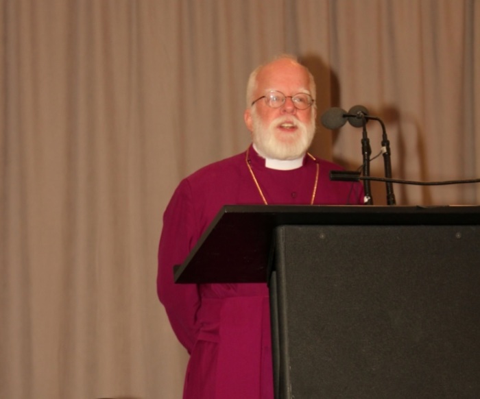 Bishop Andrew Dietsche of the Episcopal Diocese of New York, giving remarks at the diocesan convention in November 2019. 