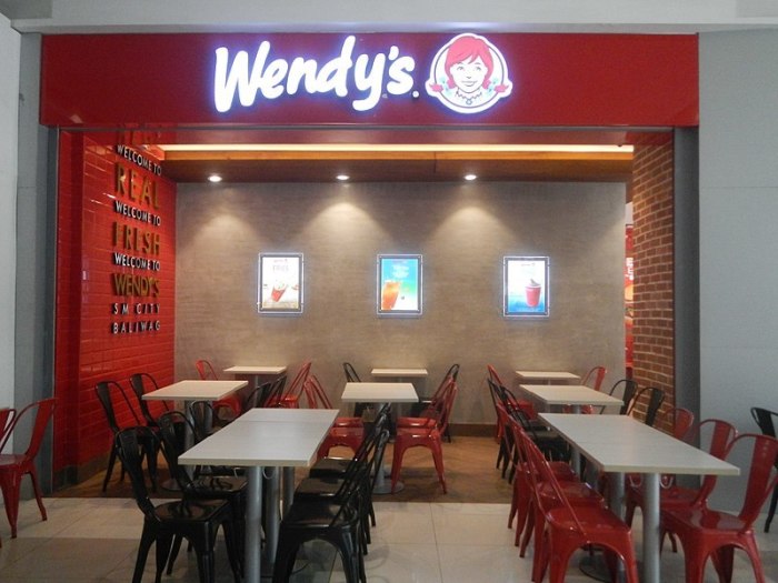 A Wendy's restaurant in the Philippines.