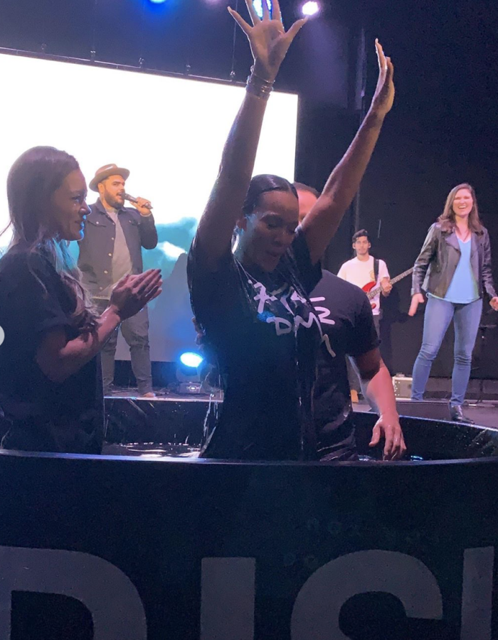 Evelyn Lozada shares a photo of her baptism, November 2019. 