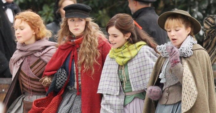 Greta Gerwig's film adaptation of 'Little Women' stars Emma Watson as Meg, Saoirse Ronan as Jo, Eliza Scanlen as Beth, and Florence Pugh as Amy.