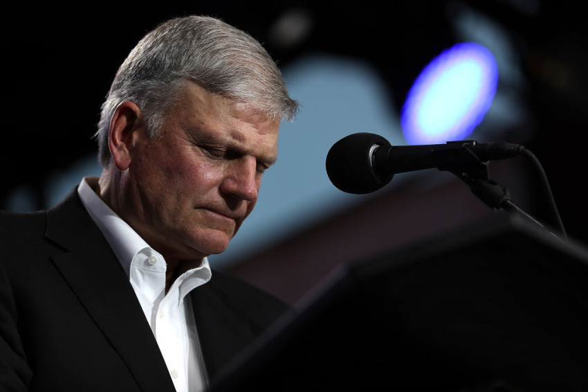 The Rev. Franklin Graham speaks during Franklin Graham's 