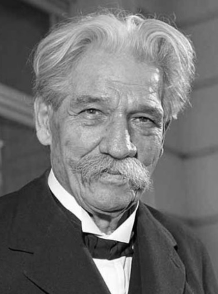 Albert Schweitzer (1875-1965), a Noble Peace Prize-winning doctor and theologian who authored the 1906 book 'The Quest of the Historical Jesus.'