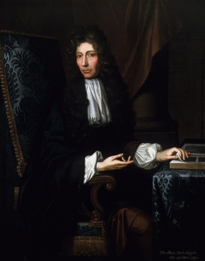 Robert Boyle (1627-1691), a notable scientist considered the 'Father of Chemistry' who also wrote extensively on Christian theology. 
