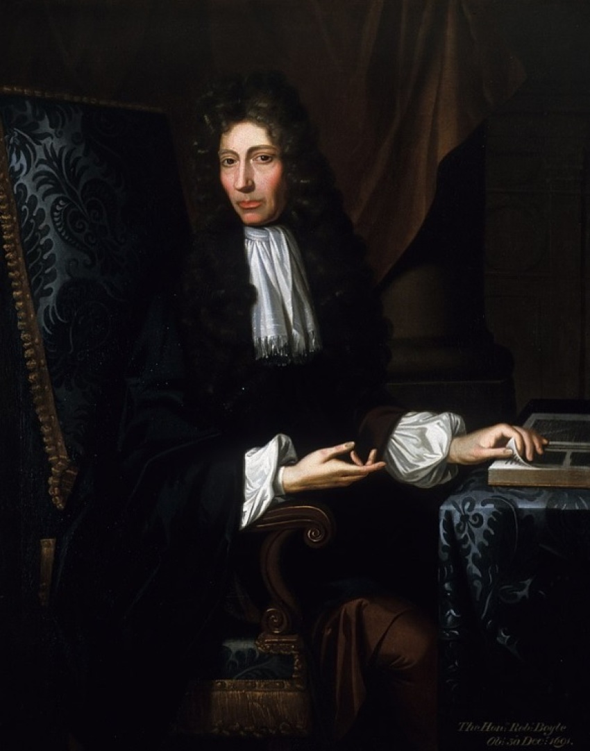 Robert Boyle (1627-1691), a notable scientist considered the "Father of Chemistry" who also wrote extensively on Christian theology. 