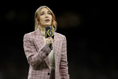 Singer Lauren Daigle performs the national anthem prior to the College Football Playoff National Championship game between the Clemson Tigers and the LSU Tigers at Mercedes Benz Superdome on January 13, 2020, in New Orleans, Louisiana. 