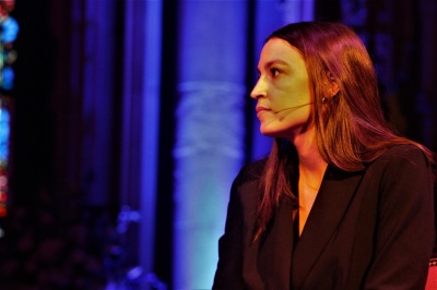Rep. Alexandria Ocasio-Cortez, D-N.Y., at the MLK NOW 2020 event celebrating the legacy of Dr. Martin Luther King Jr. at the historic Riverside Church in Manhattan, N.Y., on January 20, 2020.