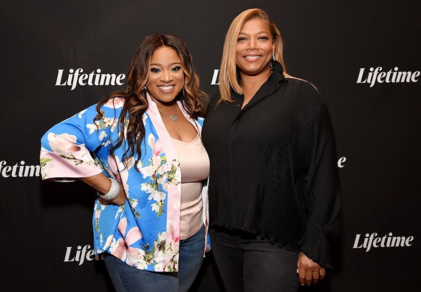 Kierra Sheard and Queen Latifah at the TCA press conference/panel of Lifetime’s "The Clark Sisters: First Ladies of Gospel," in Pasadena, California, Jan. 18, 2020.