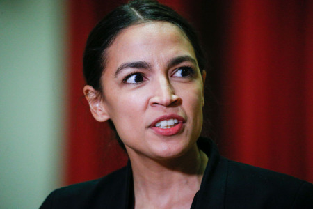 U.S. Rep. Alexandria Ocasio-Cortez, D-N.Y., holds a news conference before a Town Hall November 6, 2019 in the Bronx borough of New York City.