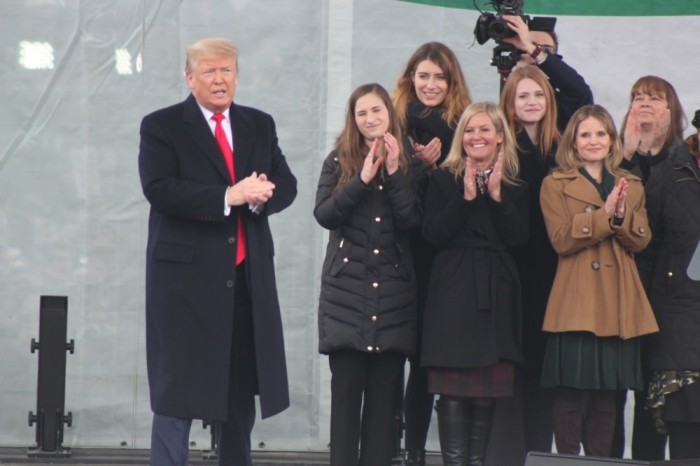 President Donald Trump greets attendees of the 2020 March for Life in Washington, D.C. on Jan. 24, 2020. 