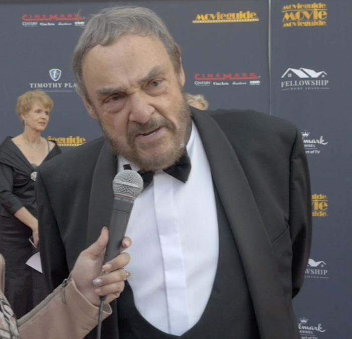 Actor John Rhys-Davies at the 28th annual Movieguide Awards in Hollywood, California, Jan. 24, 2020.