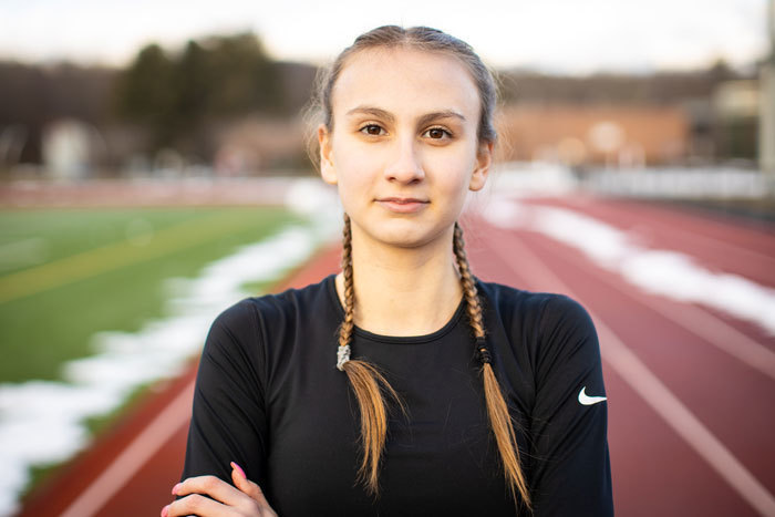 High-school athlete Chelsea Mitchell, who competes within the Connecticut Interscholastic Athletic Conference.