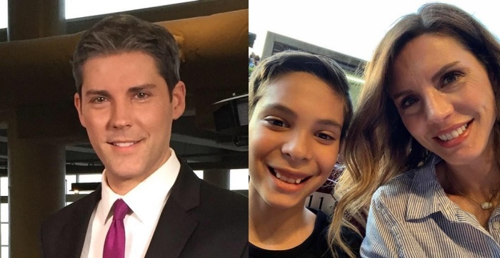 Dan Winters (L) co-anchor of WHO-TV’s Channel 13 News in Des Moines, Iowa, revealed that his sister Diana Logan (R), 48, and her 11-year-old son Aaron (C) was killed by her husband, former pastor and Attack Poverty CEO Richard Logan, 53 in Sugar Land, Texas. 