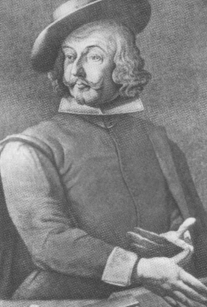 An eighteenth century engraving of Jakob Hutter, an Anabaptist leader tortured and executed for his beliefs in 1536. 
