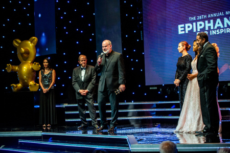 Alex Kendrick speaks at the 2020 Movieguide Awards.