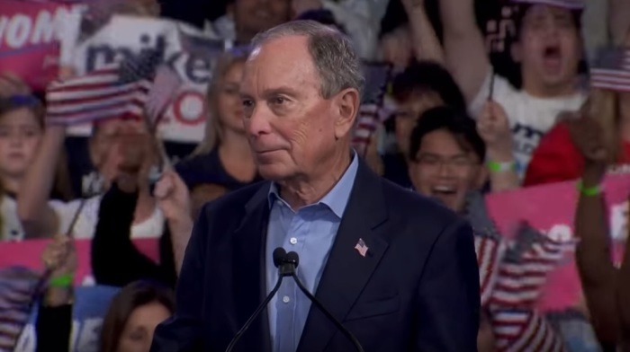 Former New York City Mayor Michael Bloomberg at a campaign rally on Super Tuesday, March 3, 2020. 