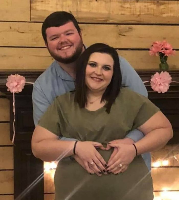 Breanna Brown Eaton, who is pregnant, and her husband Jacob