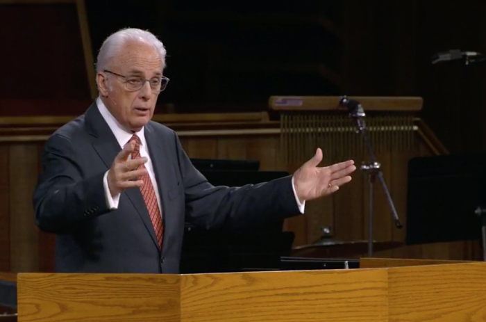 Pastor John MacArthur speaks at the Shepherds' Conference in California, March 6, 2020.