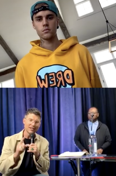 Justin Bieber and Judah Smith on Instagram Live, March 22, 202